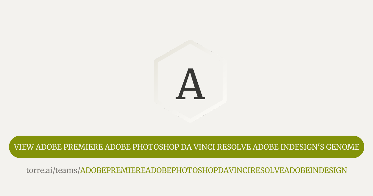 ADOBE PREMIERE ADOBE PHOTOSHOP DA VINCI RESOLVE ADOBE INDESIGN | Torre
