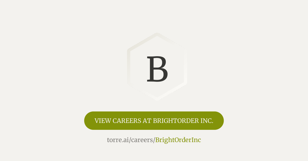 Careers at BrightOrder Inc. | Torre.ai