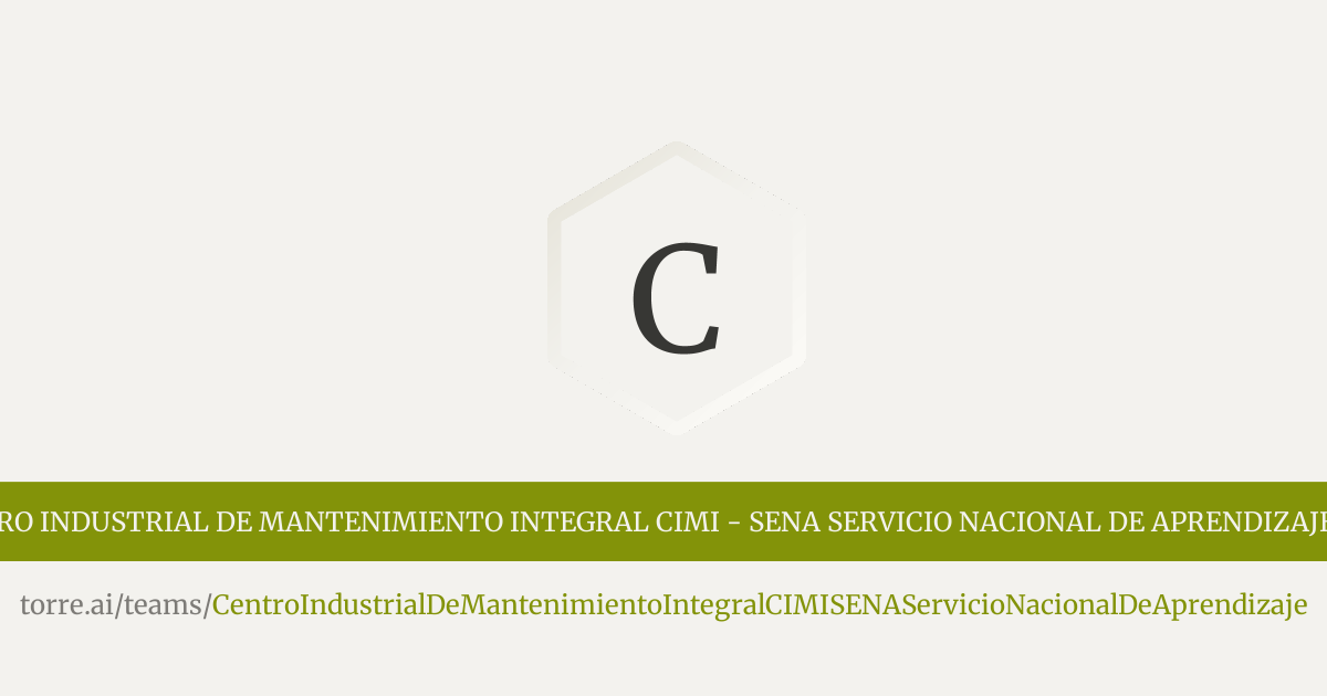 Centro Industrial de Mantenimiento Integral CIMI - SENA Servicio ...