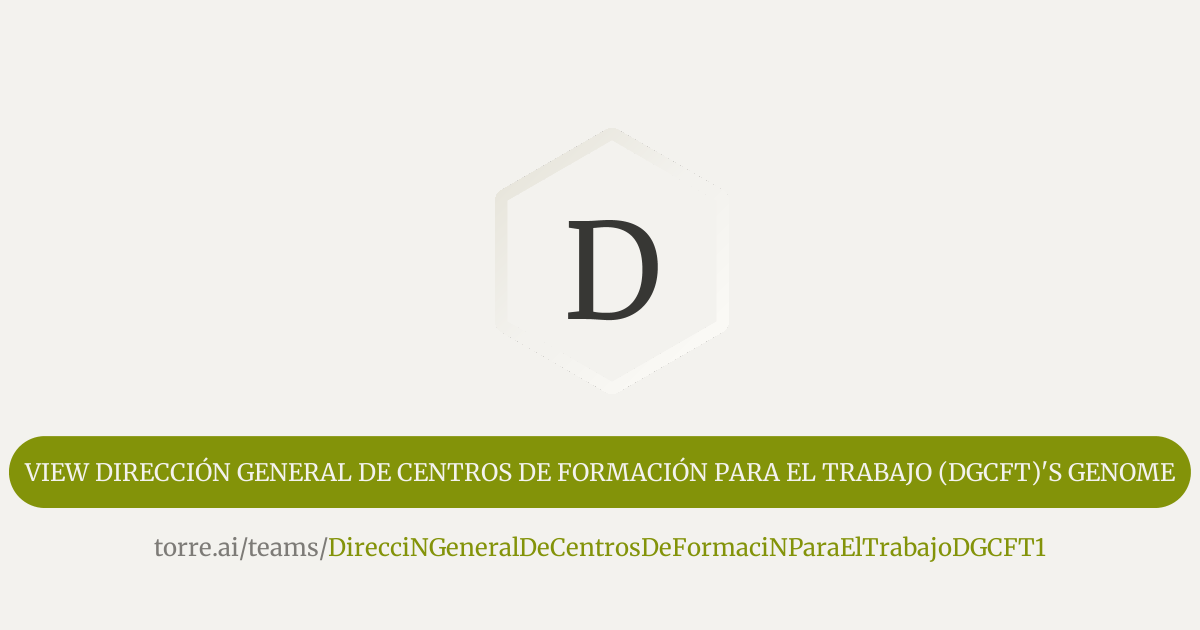 Dirección General de Centros de Formación para el Trabajo (DGCFT) | Torre