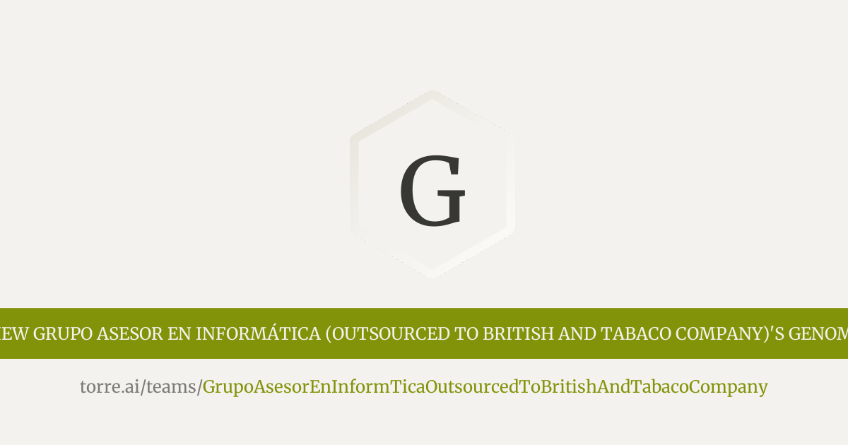 Grupo Asesor en Informática (outsourced to British and Tabaco Company ...