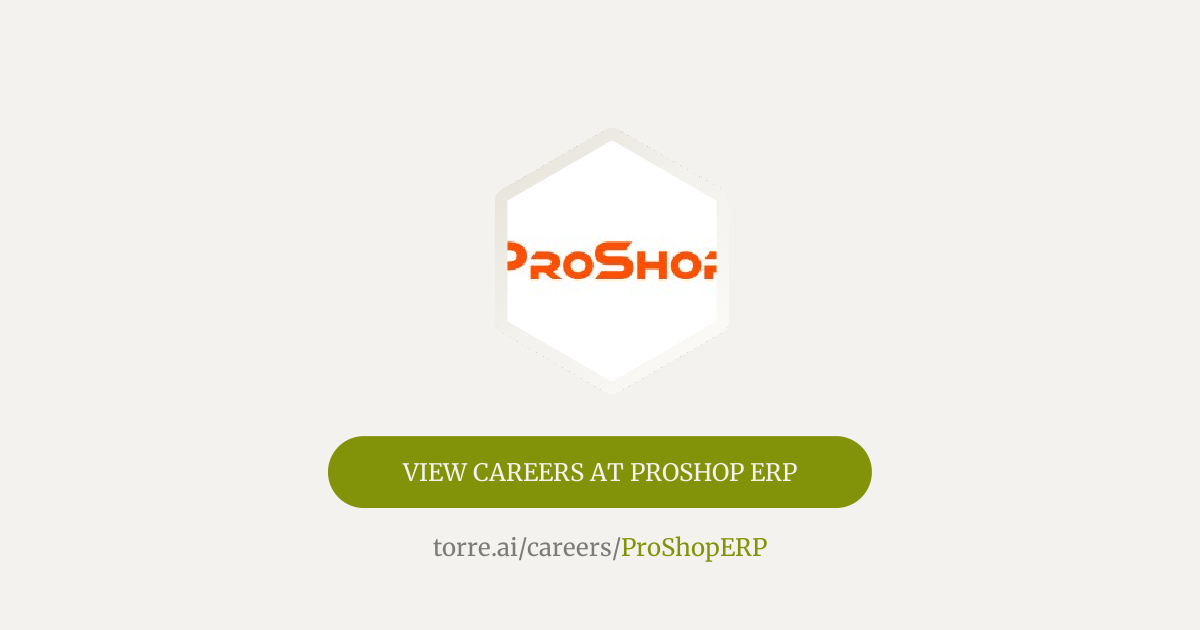 Careers at ProShop ERP | Torre.ai