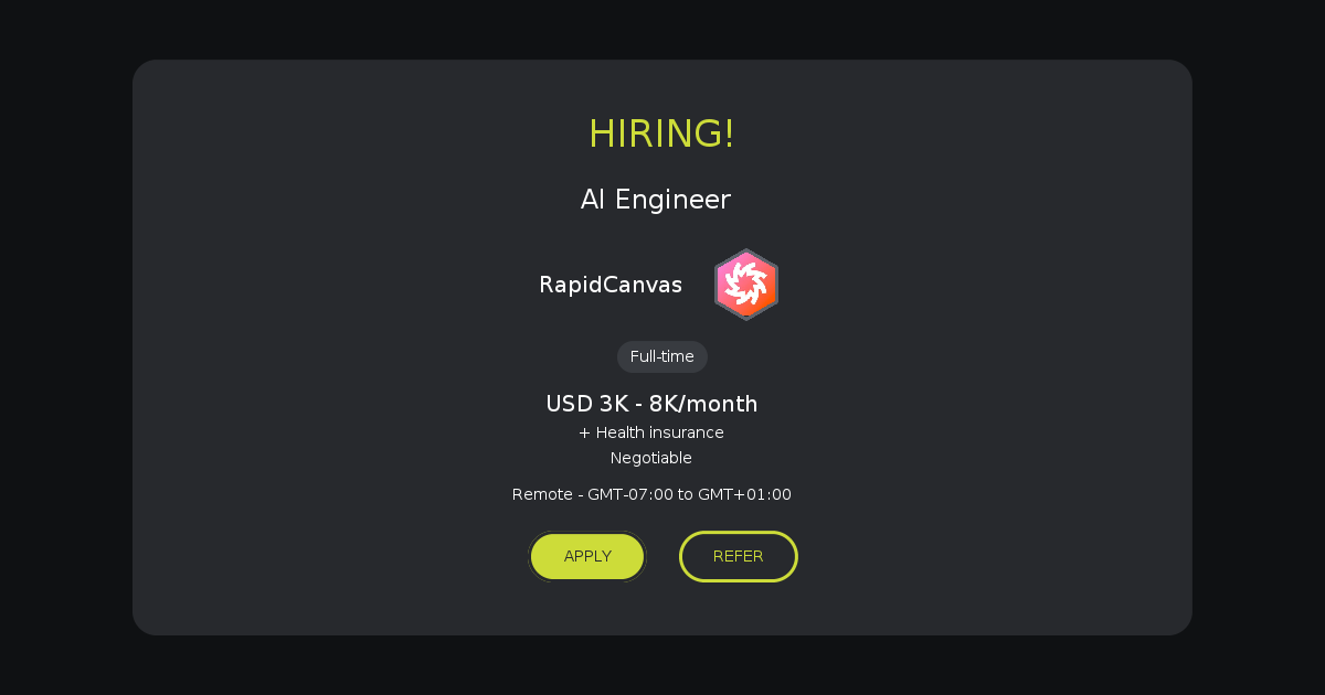 AI Engineer at RapidCanvas | Torre