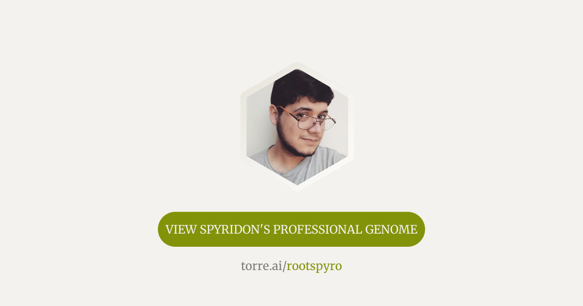 Spyridon Mihalopoulos Álvarez Full stack web developer | Torre.ai